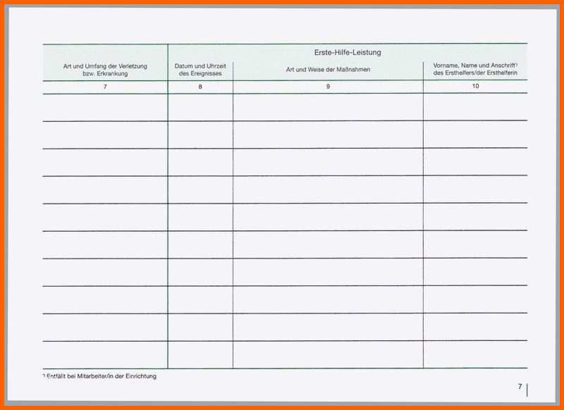 Sensationell Verbandbuch Vorlage