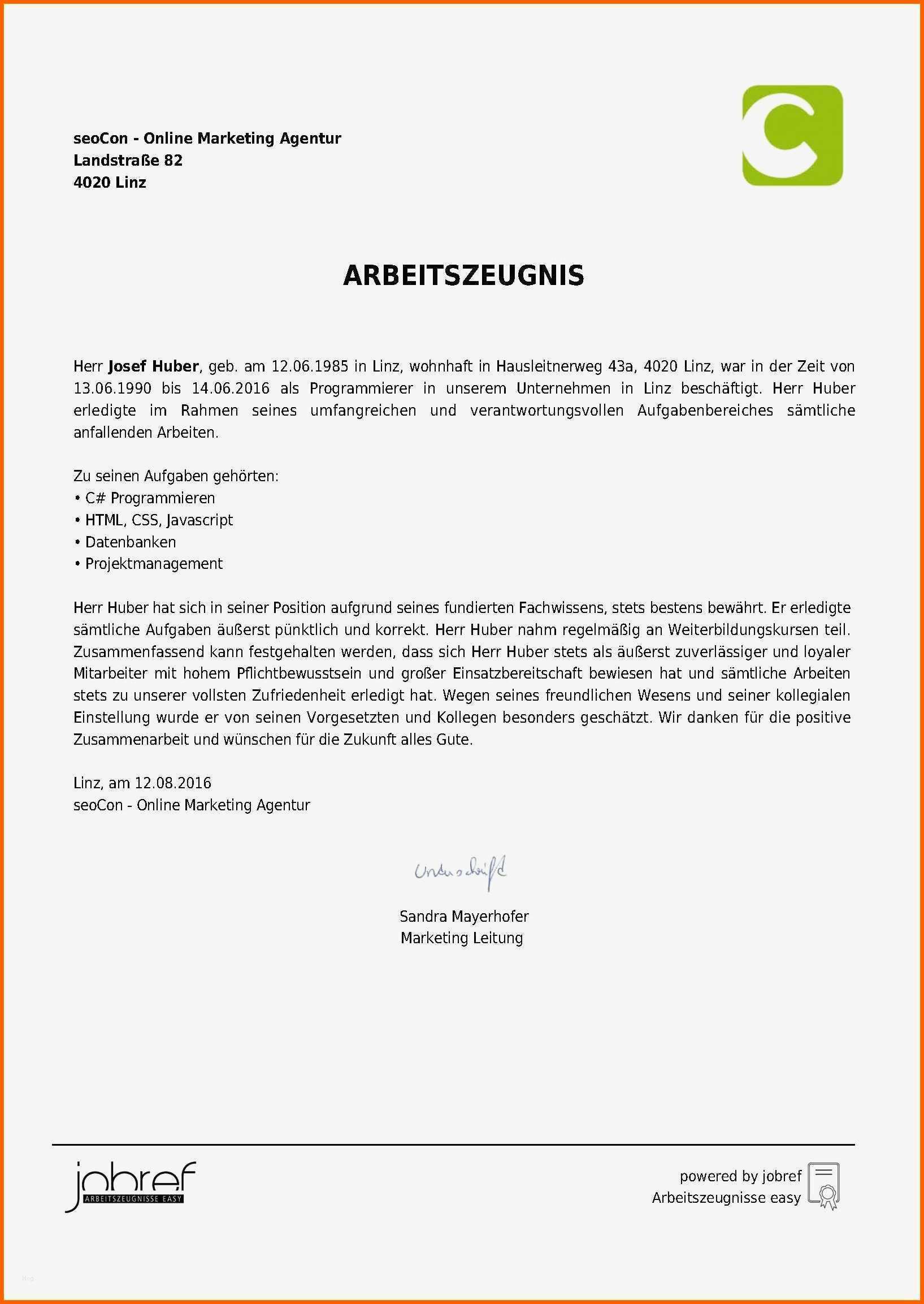Sensationell Vorlage Arbeitszeugnis assistentin Der Geschäftsleitung