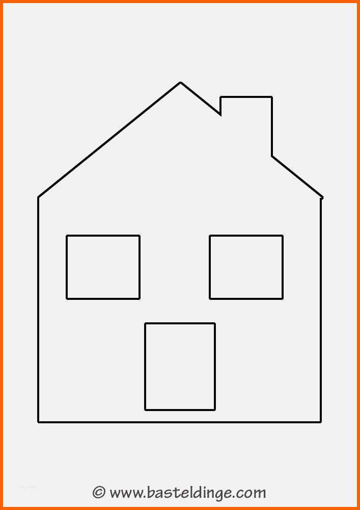 Sensationell Vorlage Haus Basteln Schnittmuster – Wohn Design