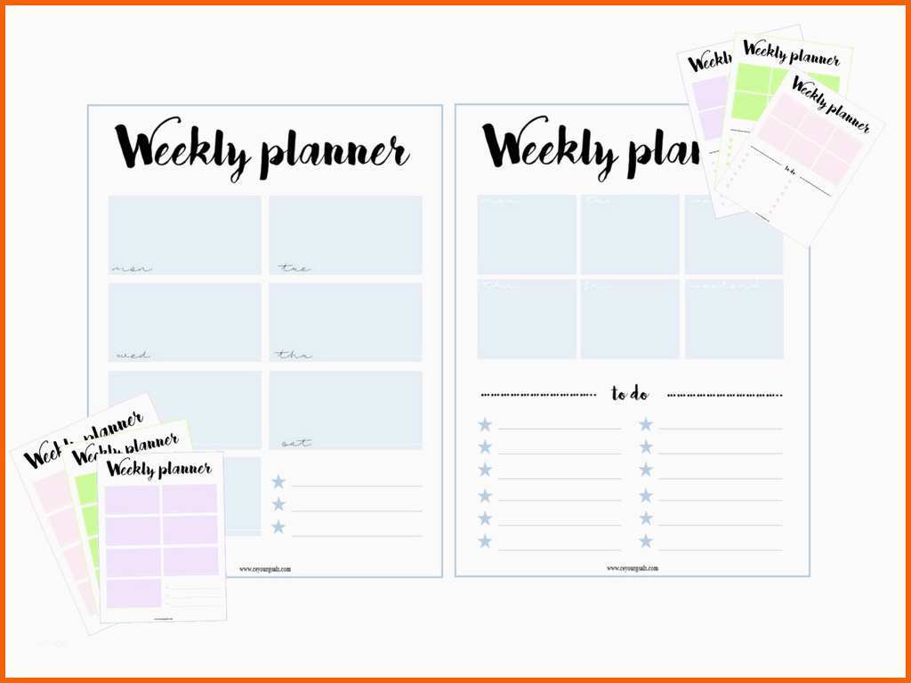 Sensationell Weekly Planner Kostenloser Download