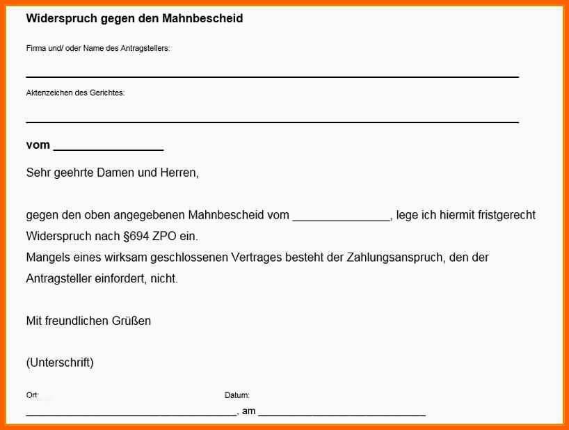 Sensationell Widerspruch Einlegen Vorlage Papacfo