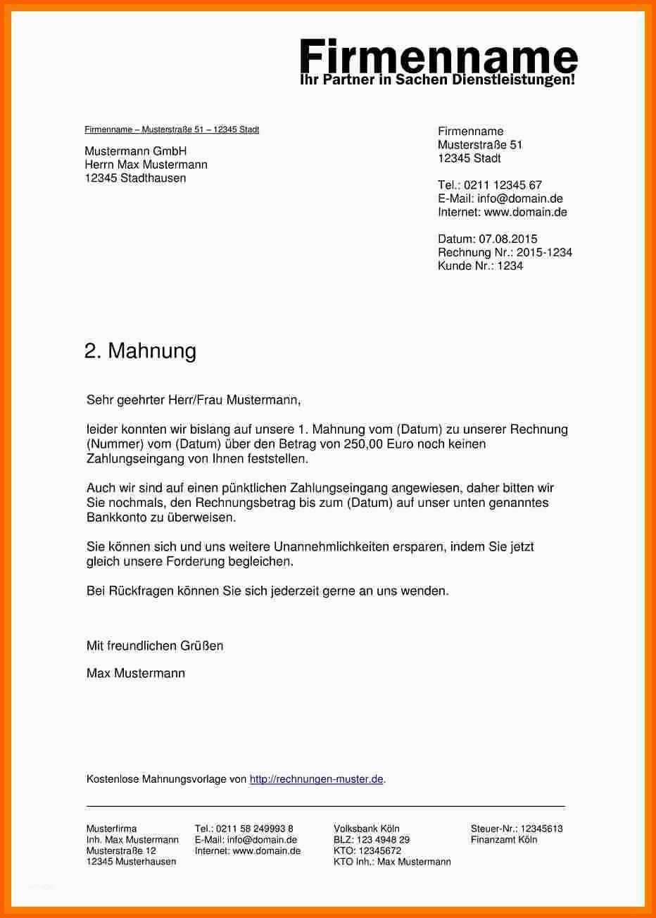 Spektakulär 12 Letzte Mahnung Vorlage