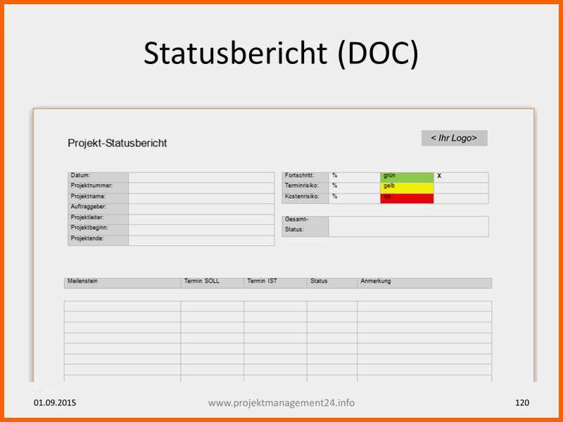 Spektakulär 15 Vorlagen Für Statusberichte