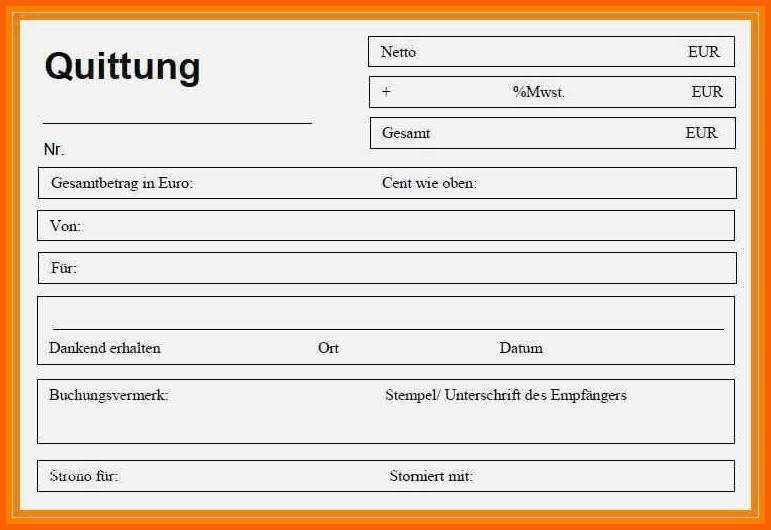 Spektakulär 7 Quittung Ausstellen Privat