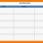 Spektakulär 7 Wochenplan Excel Vorlage