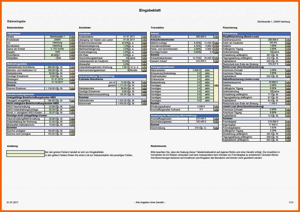Spektakulär 82 Erstaunlich Investitionsrechnung Immobilien Excel