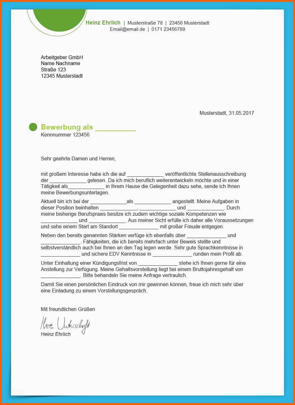 Spektakulär Bewerbungsvorlagen Kostenlos Herunterladen Bewerbung