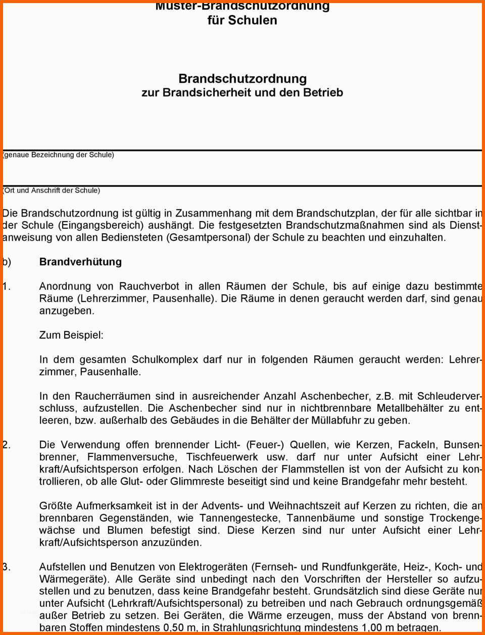 Spektakulär Brandschutzordnung Teil A Kostenlos Selber Erstellen