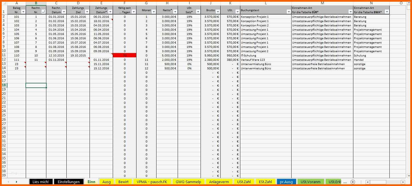 Spektakulär Excel Vorlage Steuererklrung Erstaunliche Excel Vorlage