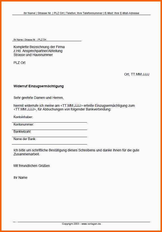 Spektakulär Kündigung Sepa Lastschriftmandat Vorlage Erstaunlich