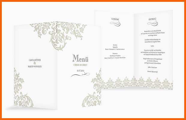 Spektakulär Menükarte Hochzeit "prachtvoll"