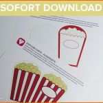 Spektakulär Popcorn Karte Als Kino Einladung Oder Kino Gutschein