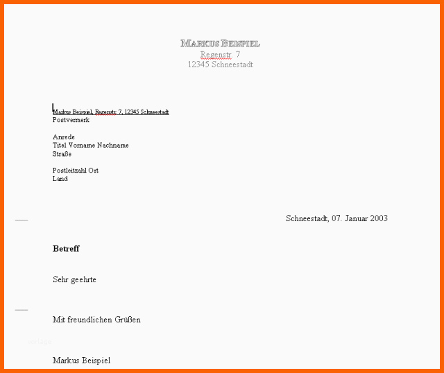 Spektakulär Private Din Brief Vorlage Für Word Download – Kostenlos – Chip