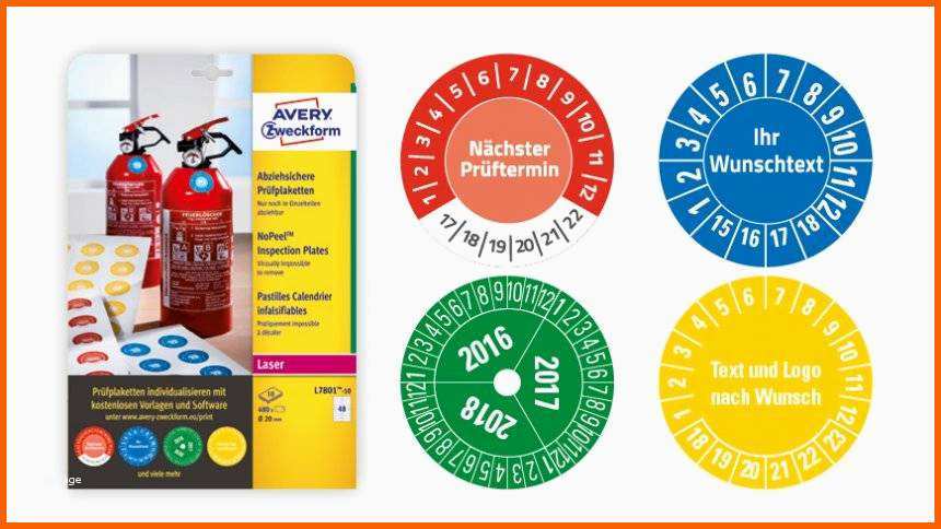 Spektakulär Prüfplaketten Zum Individuellen Gestalten
