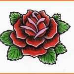 Spektakulär Tattoo Vorlage Im Old School Stil Rose