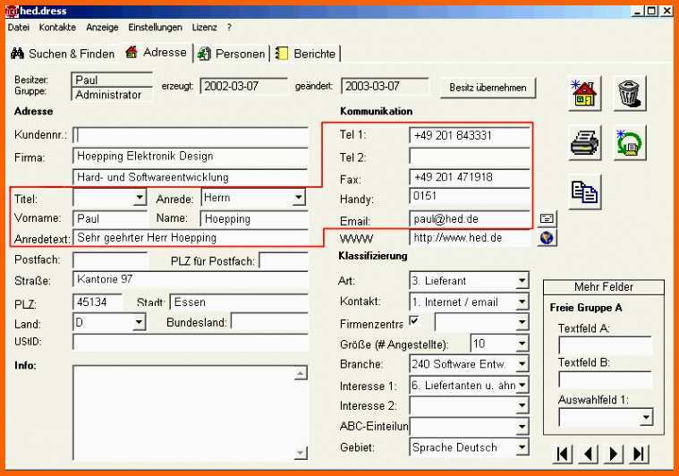 Spezialisiert 11 Adressbuch Excel Vorlage Kostenlos Vorlagen123