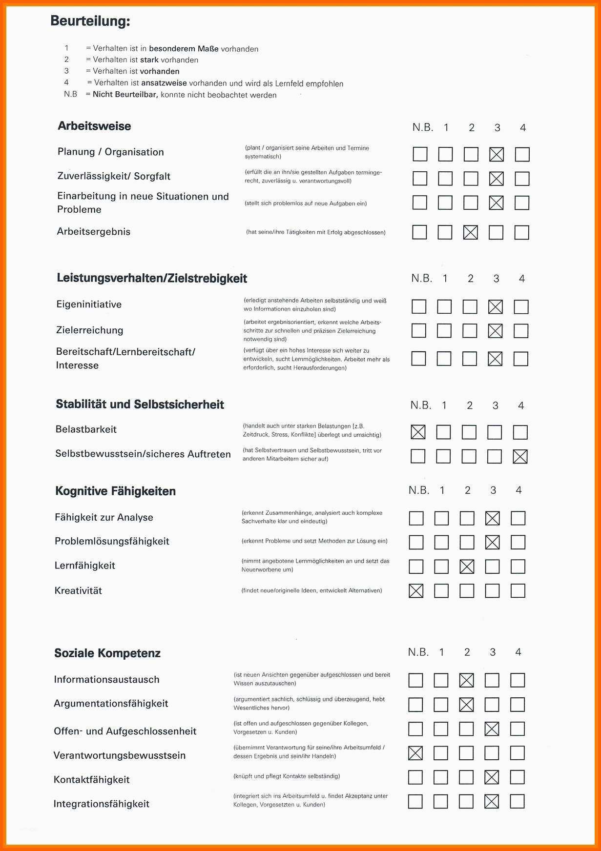 Spezialisiert 13 Beurteilung Praktikum