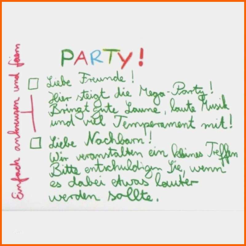Spezialisiert 15 Partyankündigung Nachbarn
