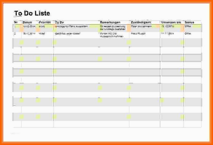 Spezialisiert 15 to Do Liste Vorlage Excel