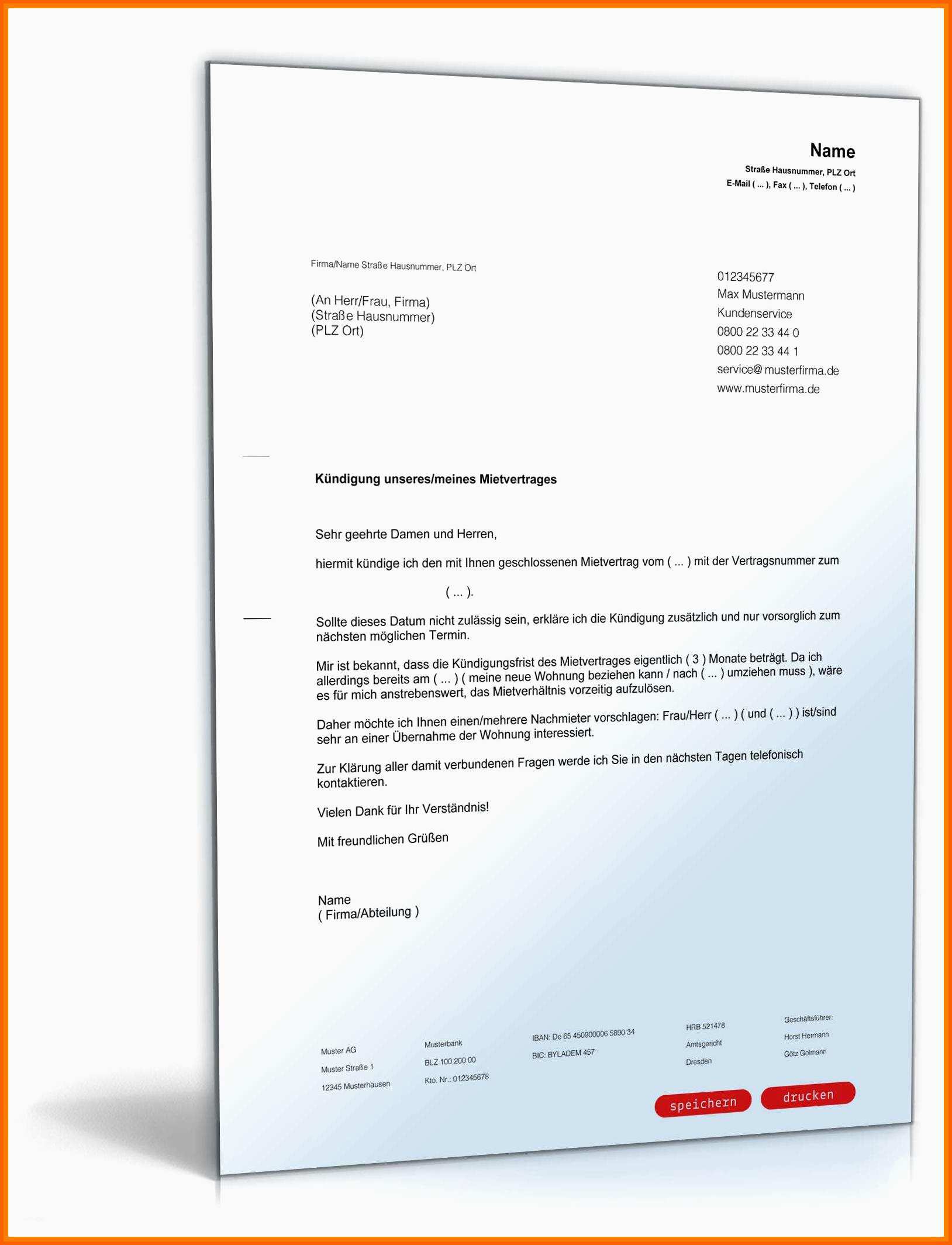 Spezialisiert 20 Kündigung Gewerbemietvertrag Muster