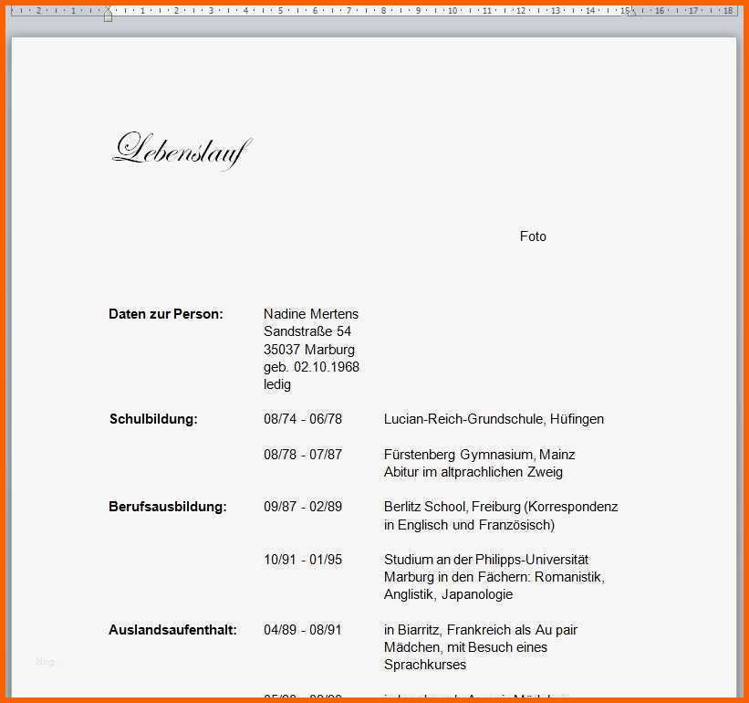Spezialisiert 20 Openoffice Vorlage Lebenslauf