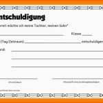 Spezialisiert 20 Schulentschuldigung Vorlage