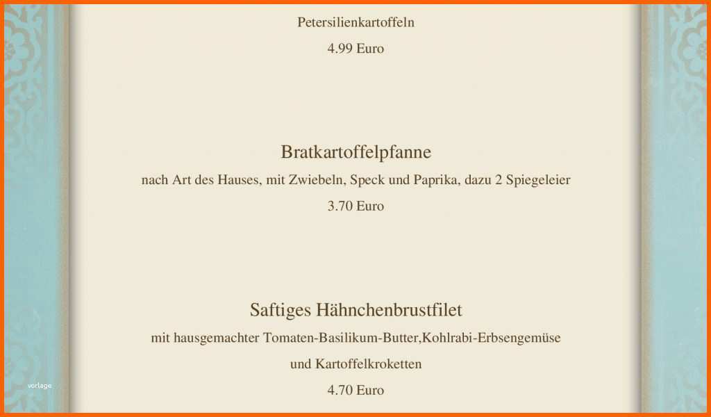 Spezialisiert 20 Speisekarte Word Vorlage