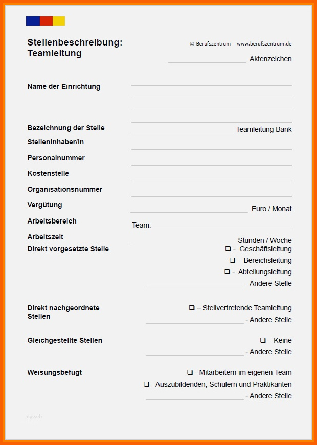 Spezialisiert 7 Arbeitsplatzbeschreibung Vorlage Word
