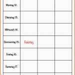 Spezialisiert 7 Vorlage Wochenplan
