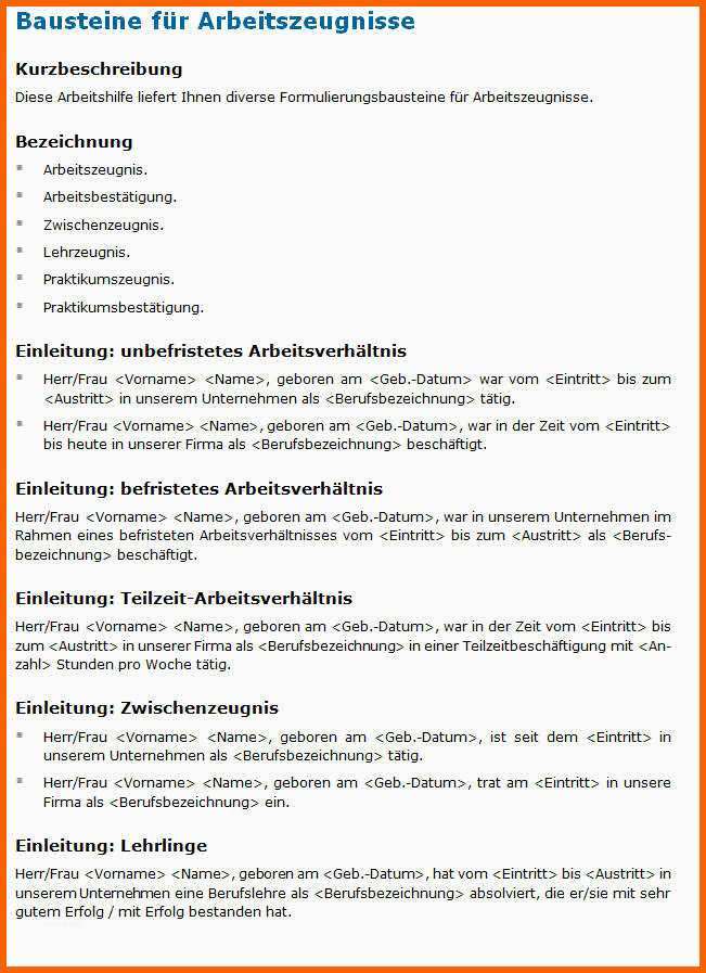 Spezialisiert Arbeitszeugnis Vorlage Word – Various Vorlagen