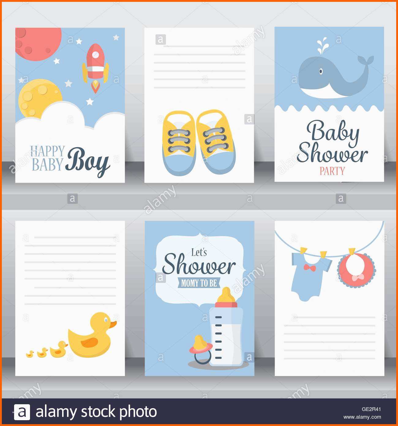Spezialisiert Baby Dusche Partei Gruß Und Einladung Karte Layout