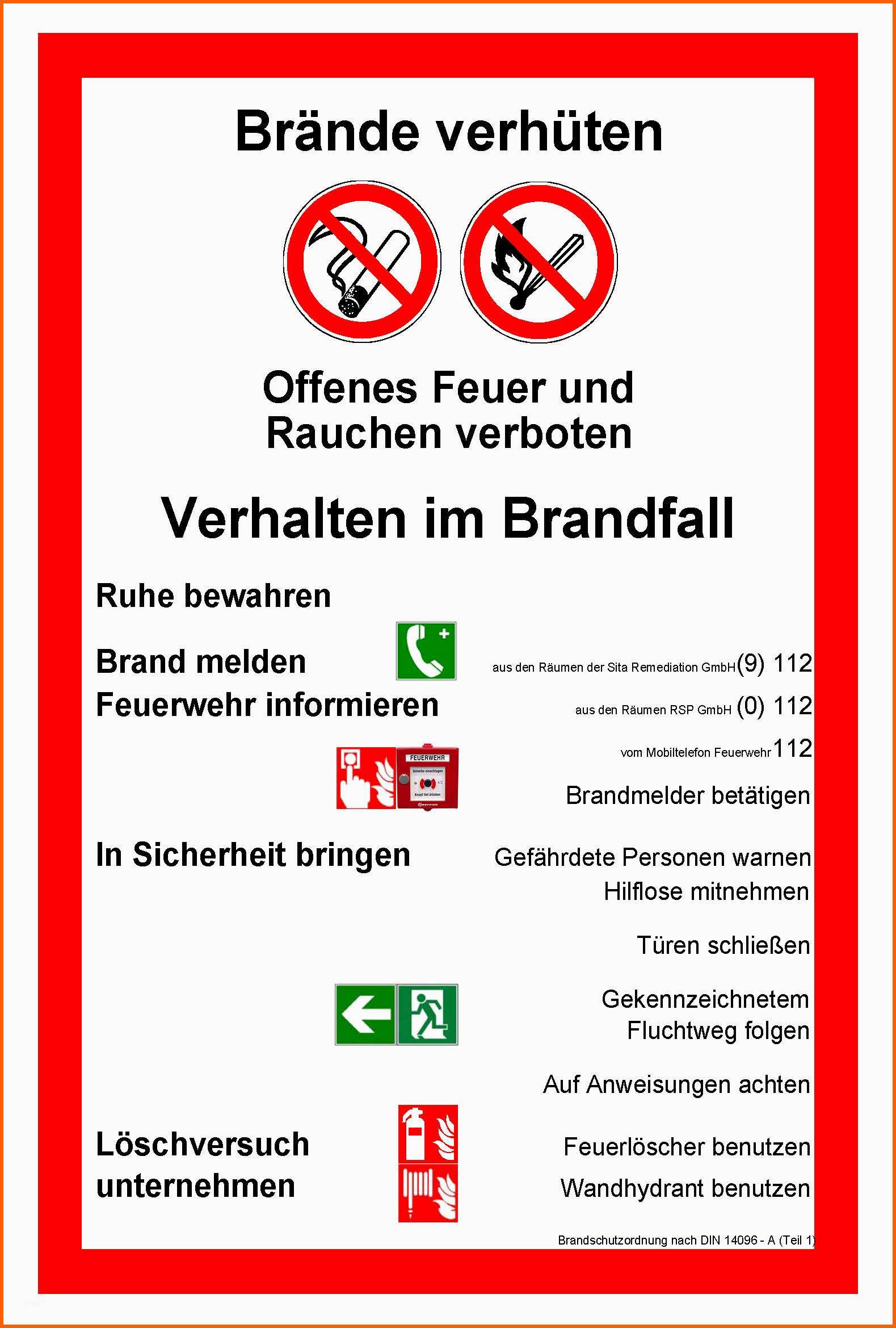 Spezialisiert Brandschutzordnungen Gemäß Din In Nrw Und Rlp