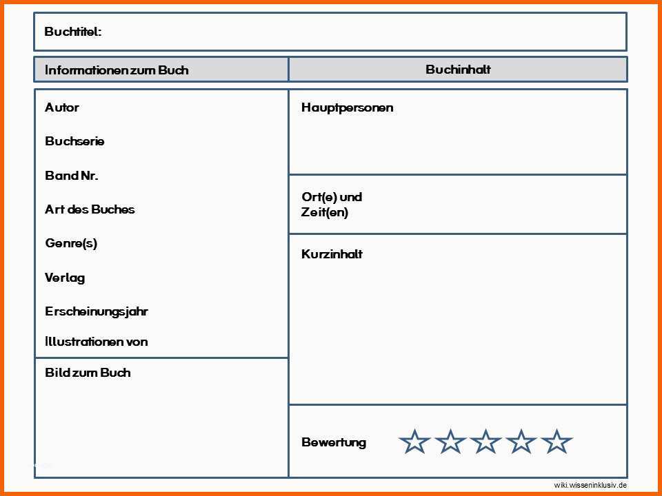 Spezialisiert Buchsteckbrief Vorlage • Materialien Grundschule Wiki