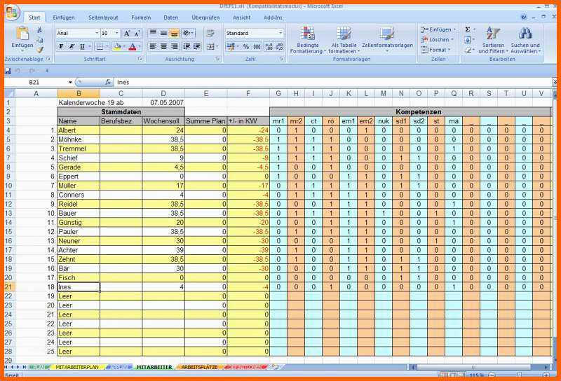 Spezialisiert Dienstplan In Excel Für Arztpraxen Download