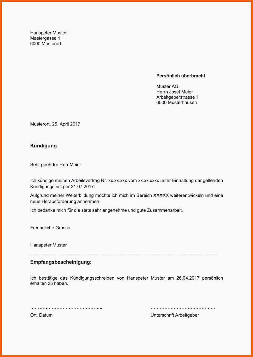 Spezialisiert Frisches Kündigungsschreiben Muster