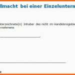 Spezialisiert Generalvollmacht Bei Einer Einzelunternehmung Muster Zum