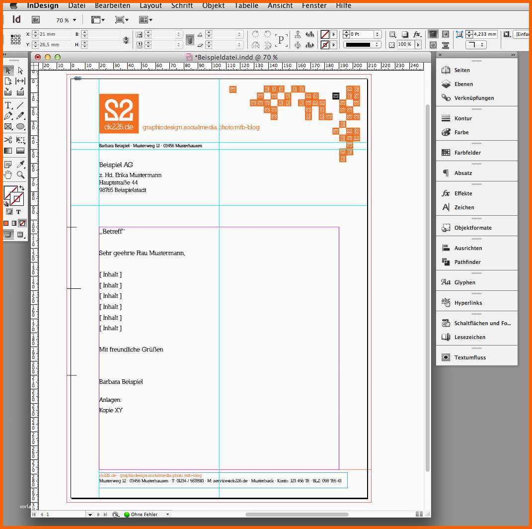 tutorial briefbogen indesign erstellen