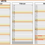 Spezialisiert Kalender 2016 In Excel Zum Ausdrucken 16 Vorlagen