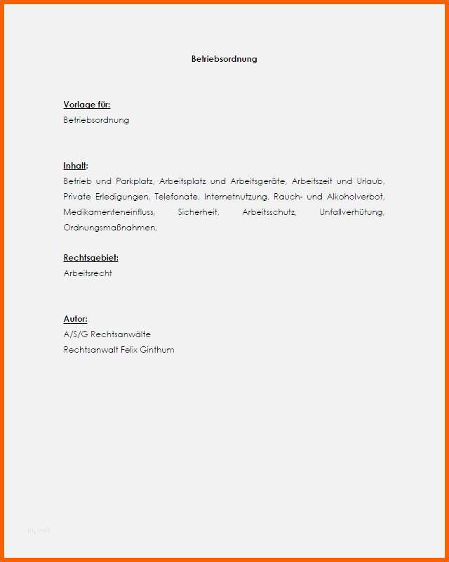 Spezialisiert Krankmeldung Email Vorlage Cool Betriebsordnung Muster Zum