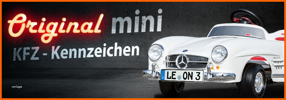 Spezialisiert Mini Kfz Kennzeichen Tretauto Kinderfahrzeuge