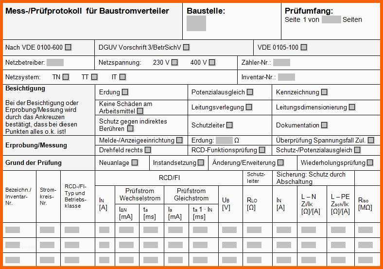 Spezialisiert Notwendige Prüfungen An Baustromverteilern