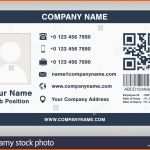 Spezialisiert Simple Blue Employee Id Card Template Vector Stock Vector