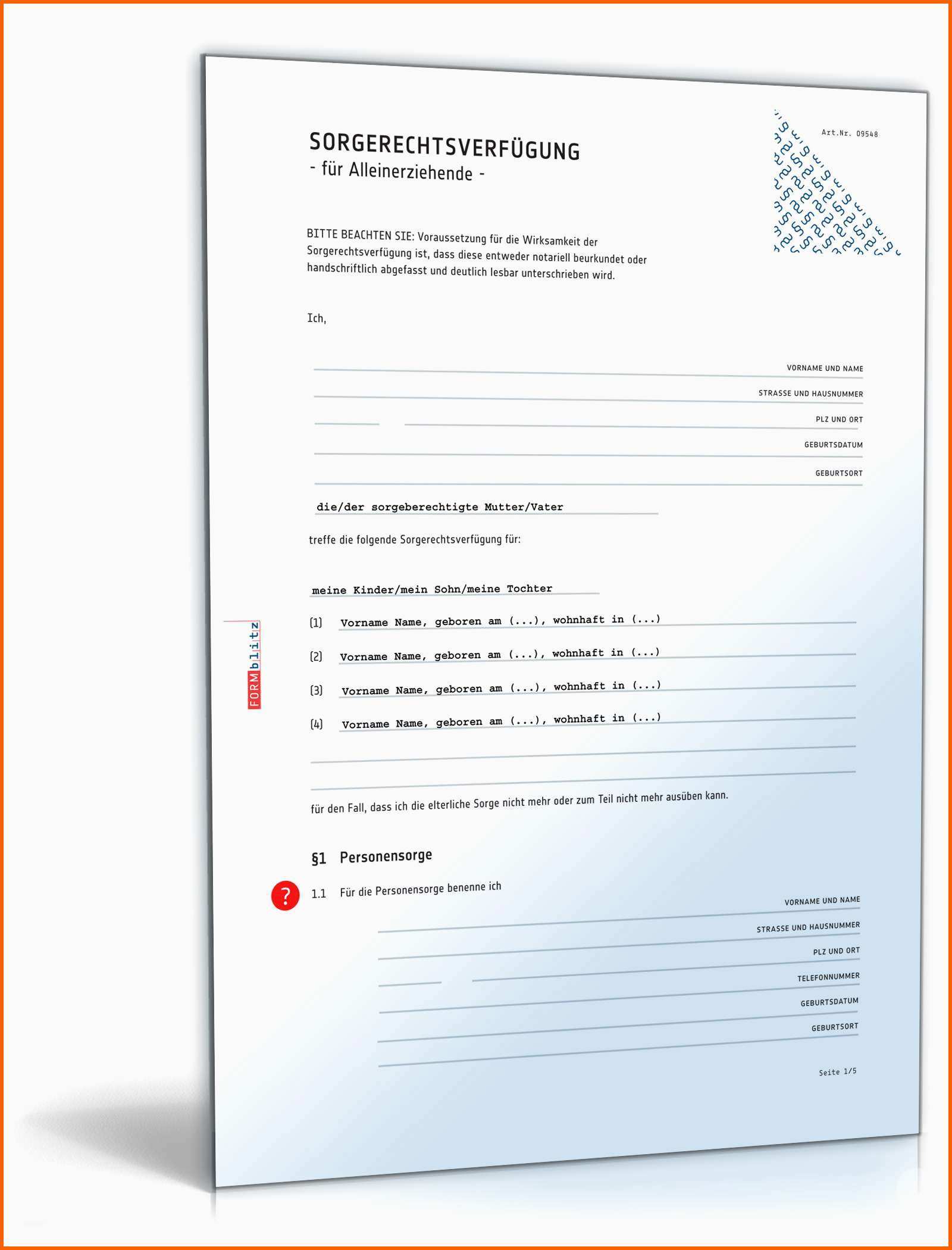Spezialisiert sorgerechtsverfügung Alleinerziehende
