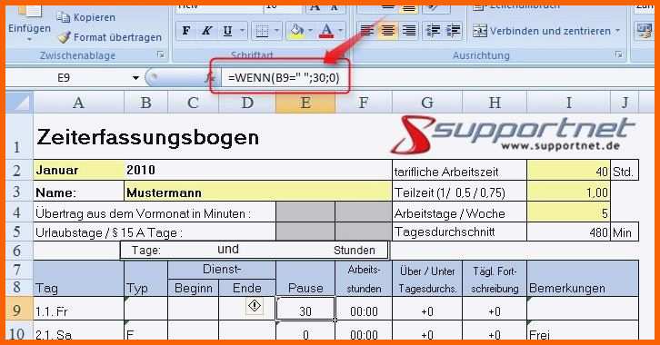 Spezialisiert Stundenzettel Excel Vorlage Kostenlos 2016