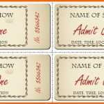 Spezialisiert tombola Lose Vorlage Hubsch Ticket Templates for Word to