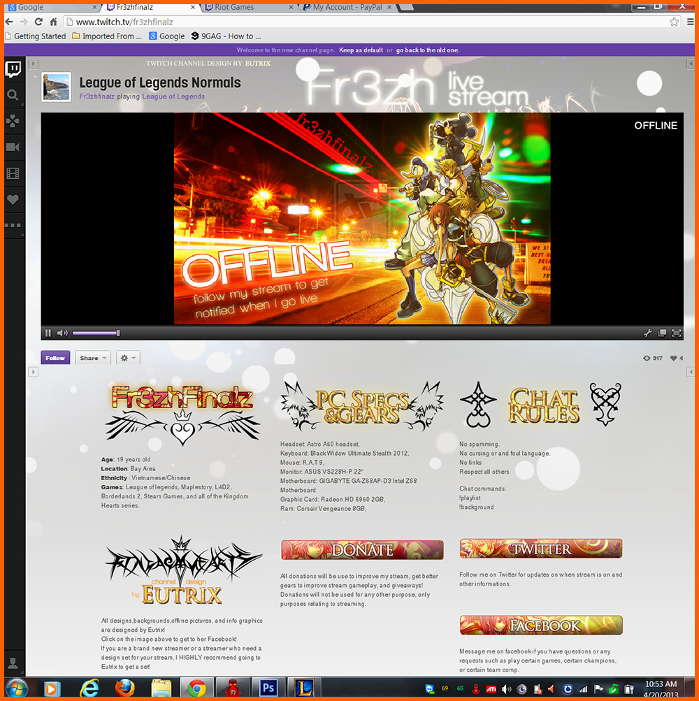 Spezialisiert Twitch Channel Design for Fr3zh by Ciael On Deviantart