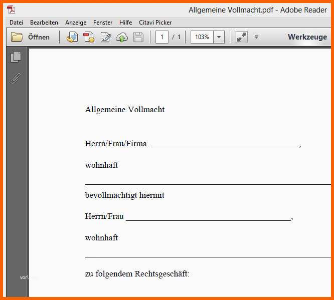 Spezialisiert Vollmacht Pdf Vorlage Download – Kostenlos – Chip