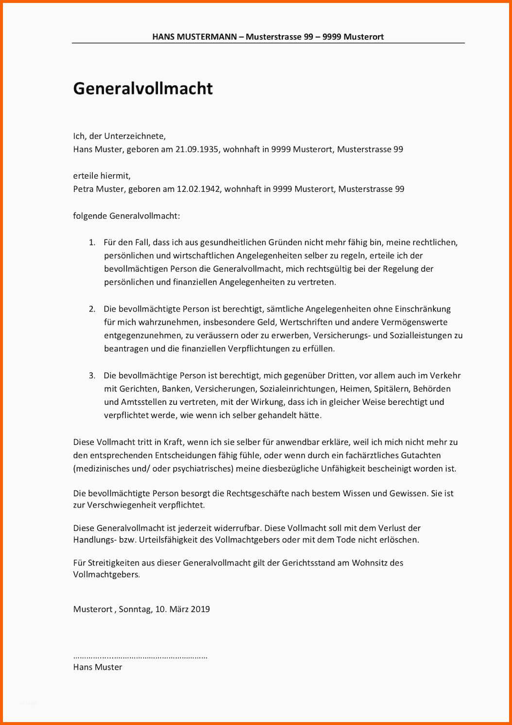 Spezialisiert Vollmacht Vorlage & Muster Schweiz