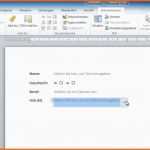 Spezialisiert Word 2010 formulare Erstellen