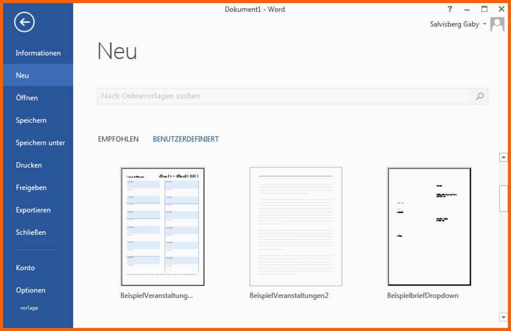 Spezialisiert Word 2016 Vorlage Erstellen Papacfo
